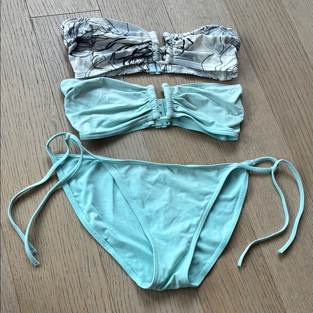 Eres Show Bikini tops (2) and string tie bottom